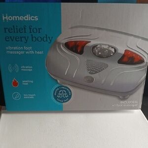 Homedics Foot Massager with Red Heat Zones and Gray Body